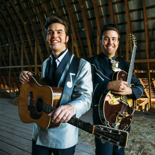 malpass brothers pose with guitars