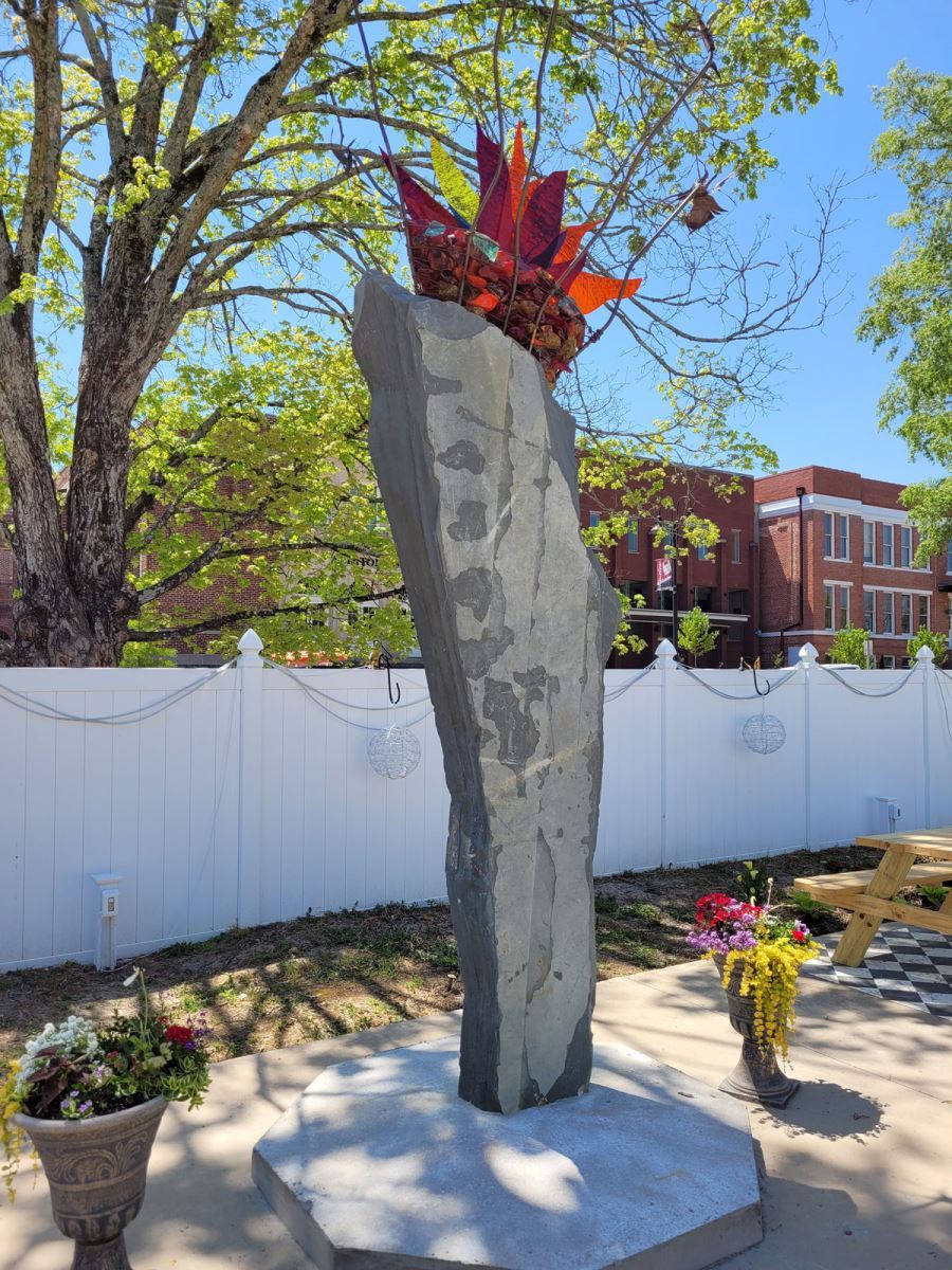 Torch sculpture by Phil Hathcock